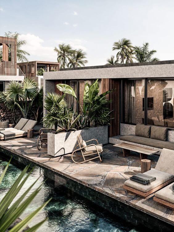 Luxury minimal suites with pool
